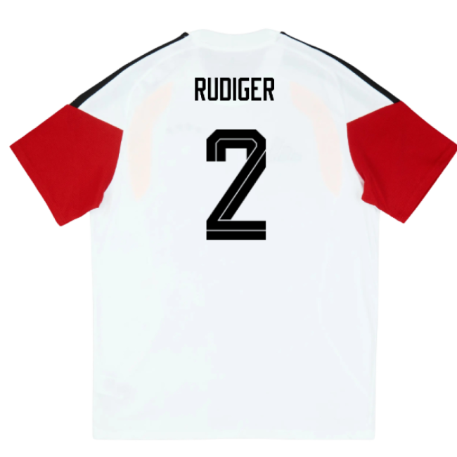 2026-2027 Germany Training Tee (White) - Kids (Rudiger 2)