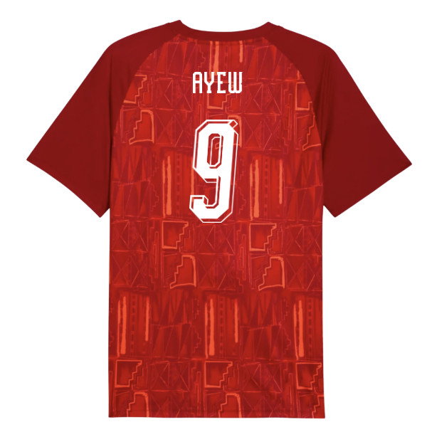 2026-2027 Ghana Warm Up Jersey (Dark Crimson) (Ayew 9)