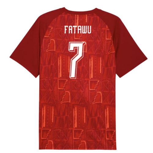 2026-2027 Ghana Warm Up Jersey (Dark Crimson) (Fatawu 7)