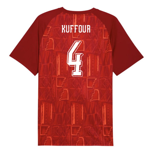2026-2027 Ghana Warm Up Jersey (Dark Crimson) (Kuffour 4)