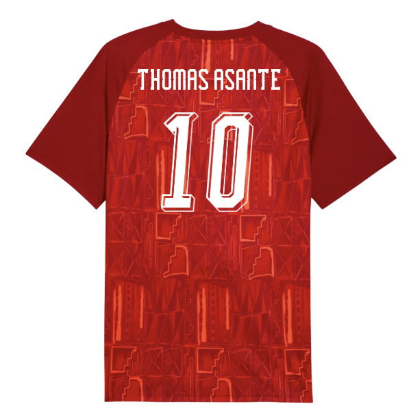 2026-2027 Ghana Warm Up Jersey (Dark Crimson) (Thomas Asante 10)