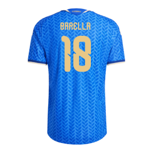 2026-2027 Italy Authentic Home Shirt (Barella 18)