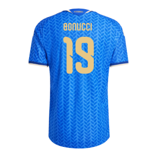 2026-2027 Italy Authentic Home Shirt (Bonucci 19)