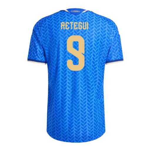 2026-2027 Italy Authentic Home Shirt (Retegui 9)
