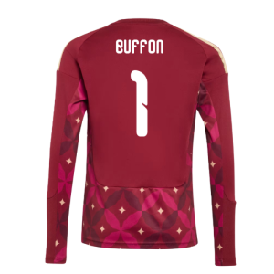 2026-2027 Italy Home Goalkeeper Shirt (Burgundy) - Kids (Buffon 1)