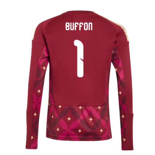 2026-2027 Italy Home Goalkeeper Shirt (Burgundy) - Kids (Buffon 1)
