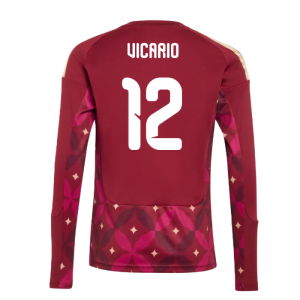 2026-2027 Italy Home Goalkeeper Shirt (Burgundy) - Kids (Vicario 12)