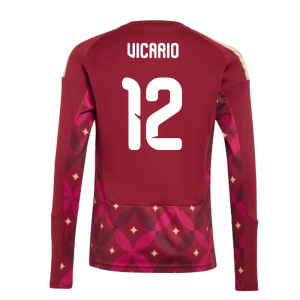 2026-2027 Italy Home Goalkeeper Shirt (Burgundy) - Kids (Vicario 12)