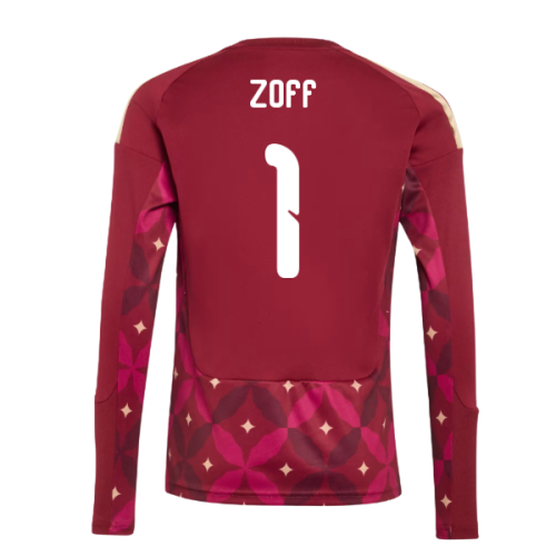 2026-2027 Italy Home Goalkeeper Shirt (Burgundy) - Kids (Zoff 1)