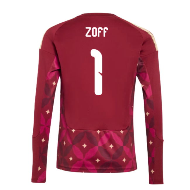 2026-2027 Italy Home Goalkeeper Shirt (Burgundy) - Kids (Zoff 1)
