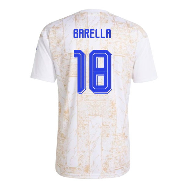 2026-2027 Italy Home Pre-Match Shirt (White) (Barella 18)