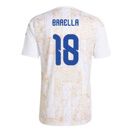 2026-2027 Italy Home Pre-Match Shirt (White) (Barella 18)