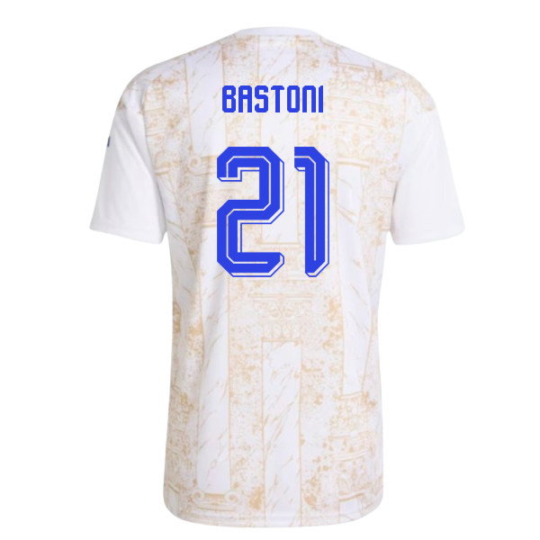 2026-2027 Italy Home Pre-Match Shirt (White) (Bastoni 21)
