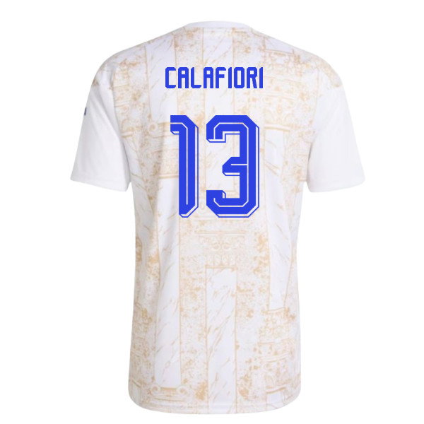 2026-2027 Italy Home Pre-Match Shirt (White) (Calafiori 13)