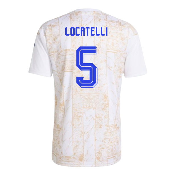 2026-2027 Italy Home Pre-Match Shirt (White) (Locatelli 5)