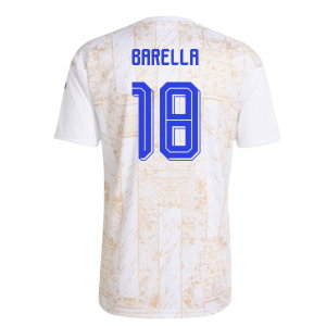 2026-2027 Italy Pre-Match Shirt (White) - Kids (Barella 18)