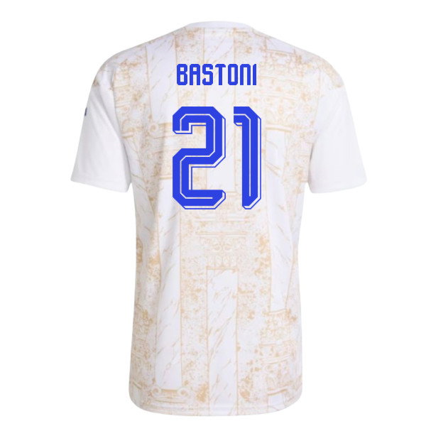 2026-2027 Italy Pre-Match Shirt (White) - Kids (Bastoni 21)
