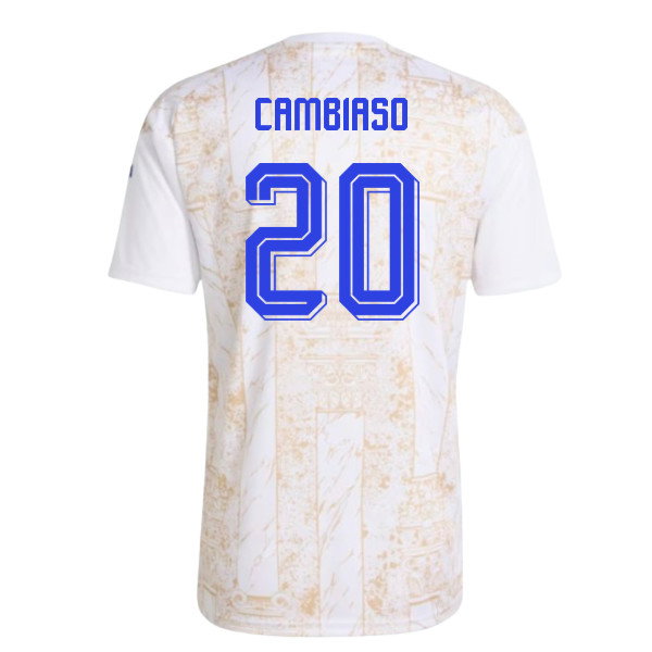 2026-2027 Italy Pre-Match Shirt (White) - Kids (Cambiaso 20)