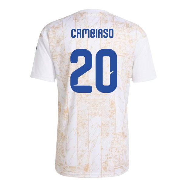 2026-2027 Italy Pre-Match Shirt (White) - Kids (Cambiaso 20)