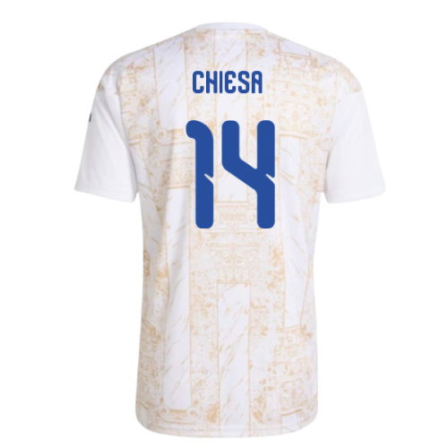 2026-2027 Italy Pre-Match Shirt (White) - Kids (Chiesa 14)