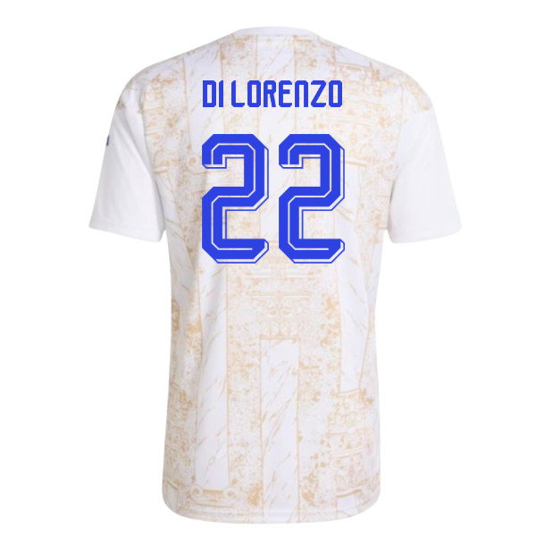 2026-2027 Italy Pre-Match Shirt (White) - Kids (Di Lorenzo 22)