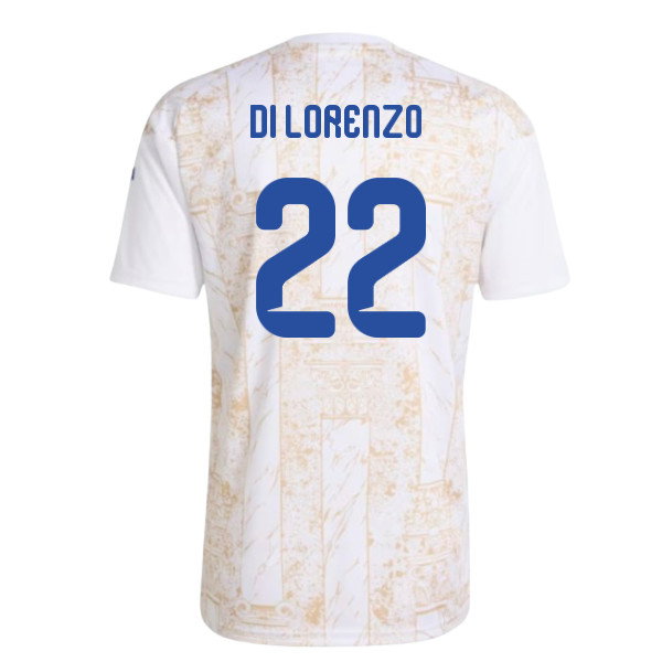 2026-2027 Italy Pre-Match Shirt (White) - Kids (Di Lorenzo 22)