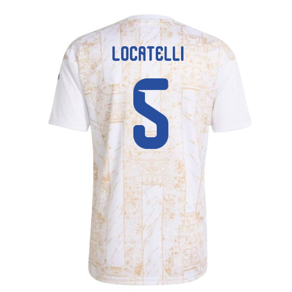 2026-2027 Italy Pre-Match Shirt (White) - Kids (Locatelli 5)