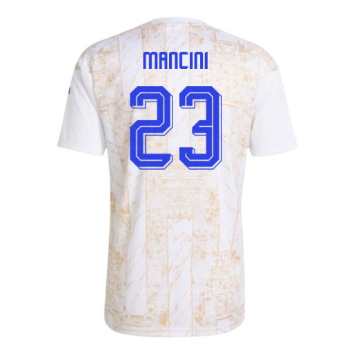 2026-2027 Italy Pre-Match Shirt (White) - Kids (Mancini 23)