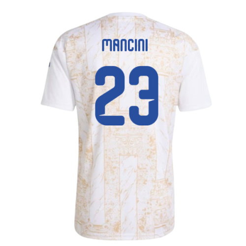 2026-2027 Italy Pre-Match Shirt (White) - Kids (Mancini 23)