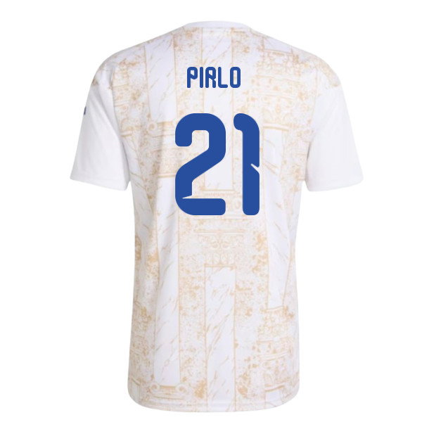 2026-2027 Italy Pre-Match Shirt (White) - Kids (Pirlo 21)