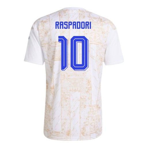 2026-2027 Italy Pre-Match Shirt (White) - Kids (Raspadori 10)