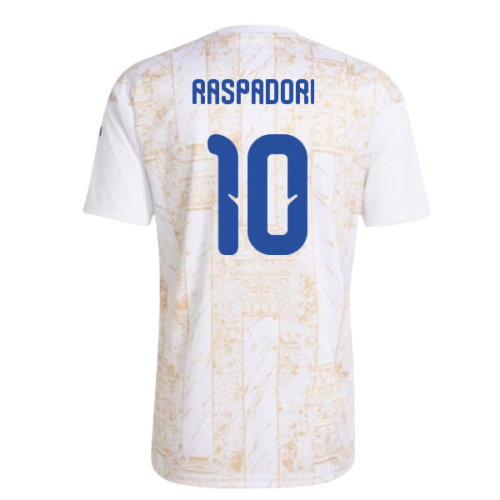 2026-2027 Italy Pre-Match Shirt (White) - Kids (Raspadori 10)
