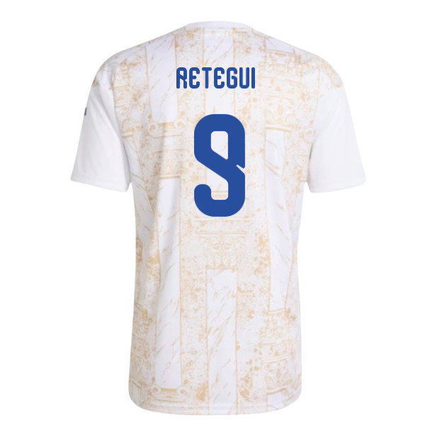 2026-2027 Italy Pre-Match Shirt (White) - Kids (Retegui 9)