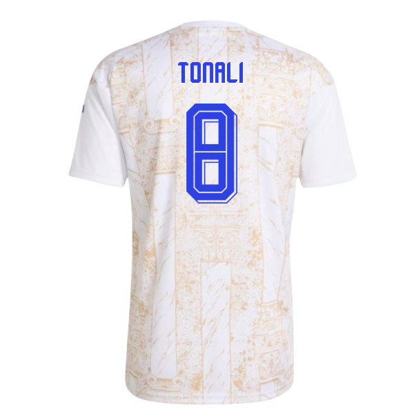 2026-2027 Italy Pre-Match Shirt (White) - Kids (Tonali 8)