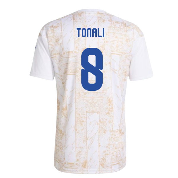 2026-2027 Italy Pre-Match Shirt (White) - Kids (Tonali 8)