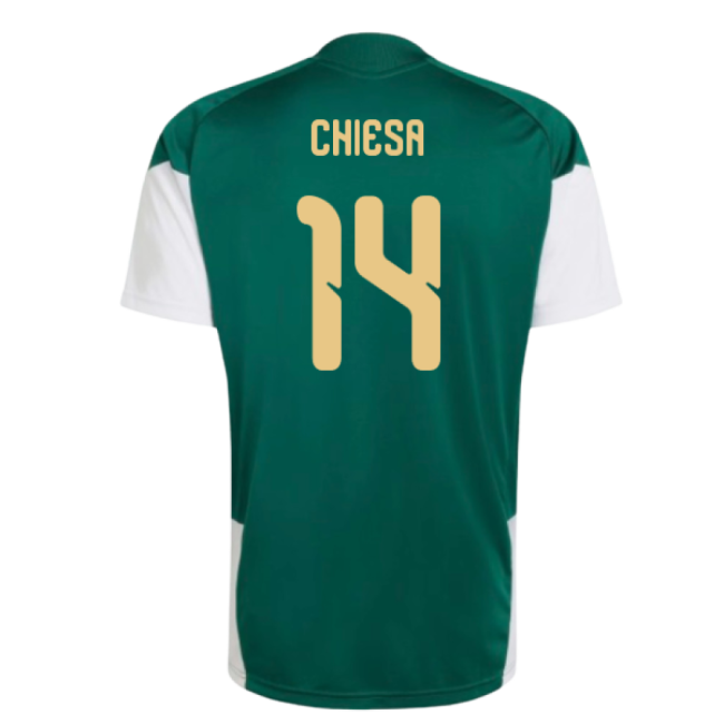 2026-2027 Italy Training Jersey (Green) (Chiesa 14)