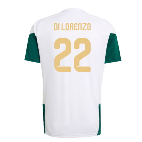 2026-2027 Italy Training Jersey (White) (Di Lorenzo 22)