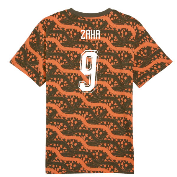 2026-2027 Ivory Coast FtblCulture Tee AOP (Black) (Zaha 9)