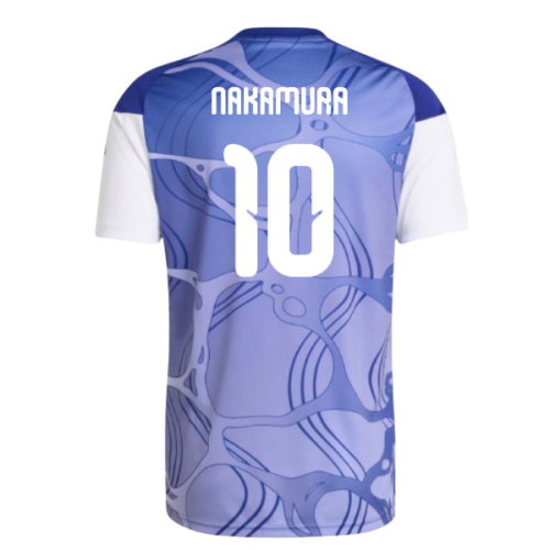 2026-2027 Japan Home Pre-Match Shirt (White/Blue) (Nakamura 10)