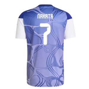 2026-2027 Japan Home Pre-Match Shirt (White/Blue) (Nakata 7)