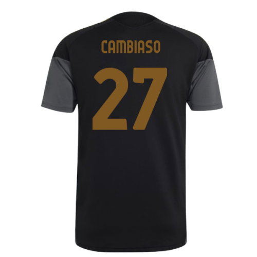 2026-2027 Juventus EU Training Jersey (Black) (Cambiaso 27)