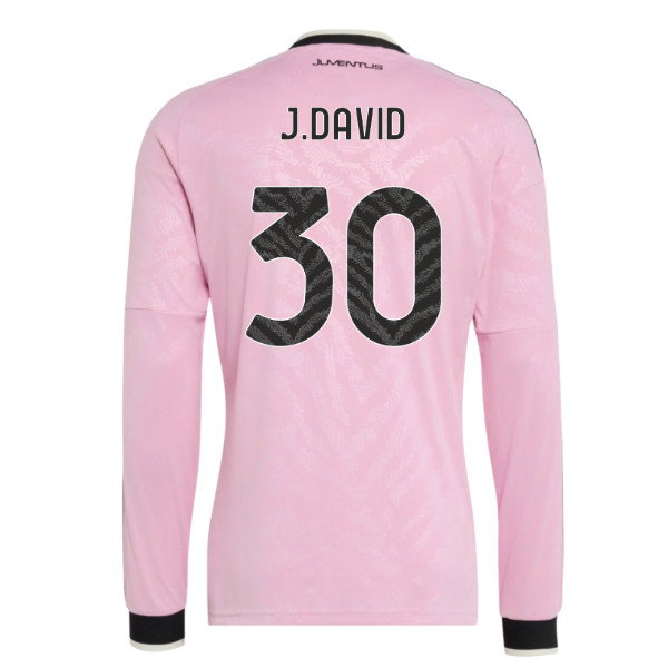 2026-2027 Juventus Long Sleeve Away Shirt (J.David 30)