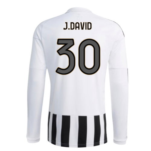 2026-2027 Juventus Long Sleeve Home Shirt (J.David 30)