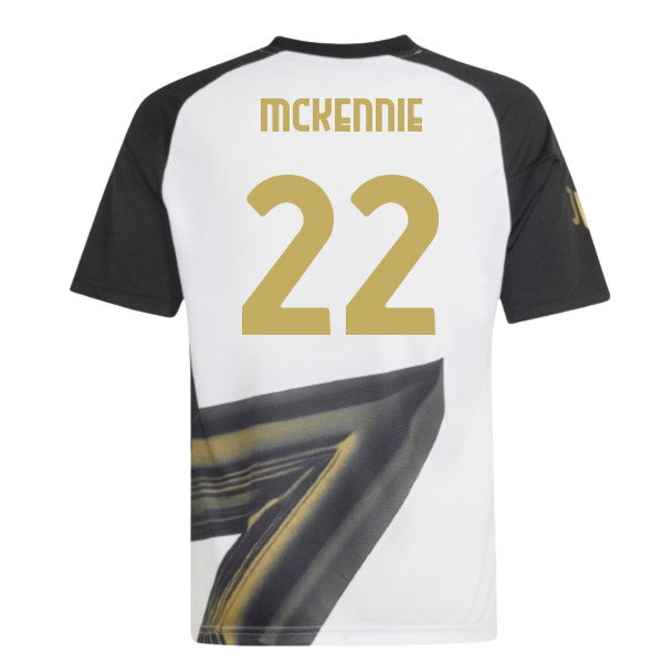 2026-2027 Juventus Pre-Match Shirt (White) - Kids (McKennie 22)