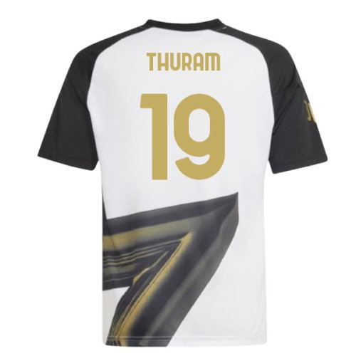 2026-2027 Juventus Pre-Match Shirt (White) - Kids (Thuram 19)