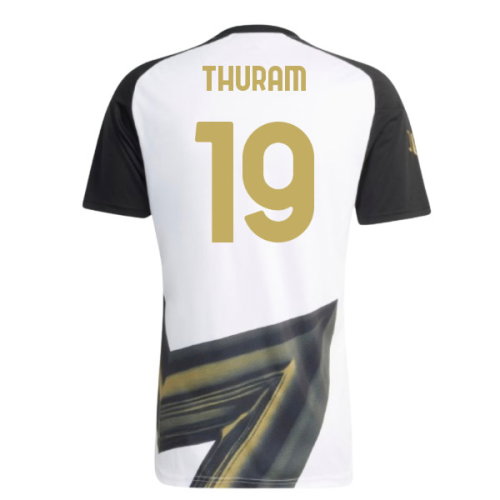 2026-2027 Juventus Pre-Match Shirt (White) (Thuram 19)