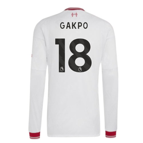 2026-2027 Liverpool Authentic Long Sleeve Away Shirt (Gakpo 18)