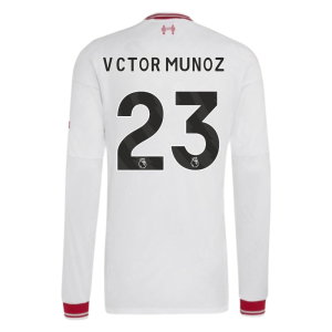 2026-2027 Liverpool Authentic Long Sleeve Away Shirt (Víctor Munoz 23)