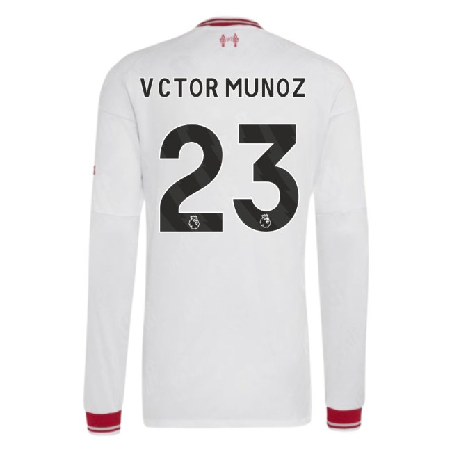 2026-2027 Liverpool Authentic Long Sleeve Away Shirt (Víctor Munoz 23)