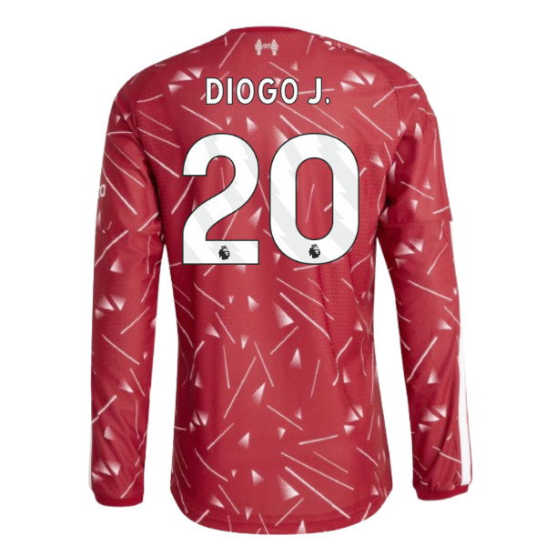 2026-2027 Liverpool Authentic Long Sleeve Home Shirt (Diogo J. 20)